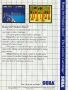 Sega  Master System  -  Hang On & Safari Hunt Combo Cartridge (Back)